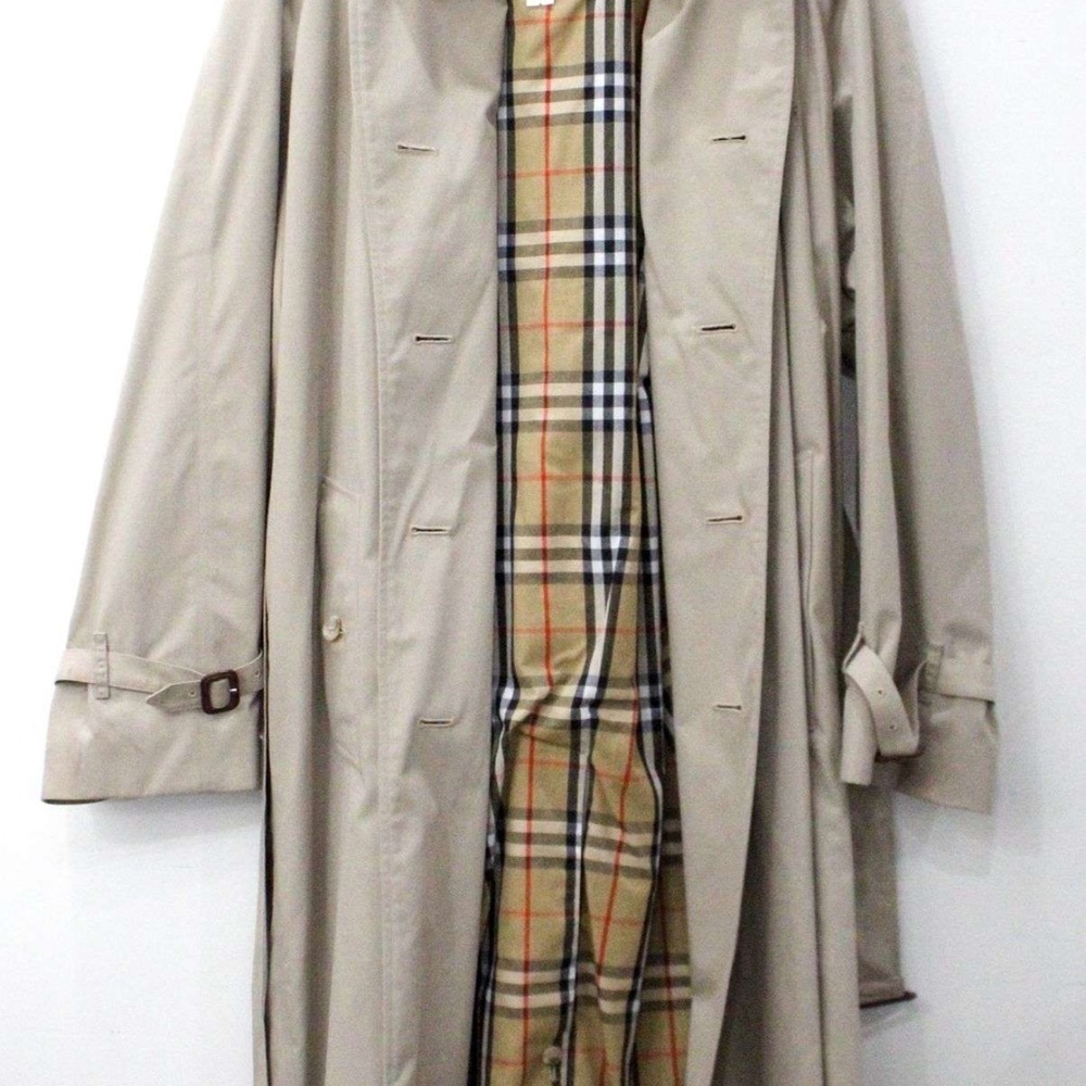 Burberry Beige Trench Coat with Check Lining